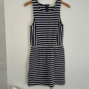 Striped Navy and White Dress